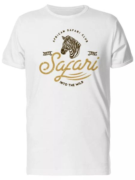 

safari zebra and quote men's tee -image by shutterstock, White;black