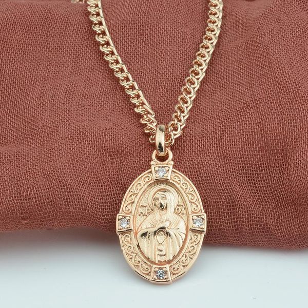 

pendants fj 5 style women 585 rose gold color matron pendant necklace jewelry, Black