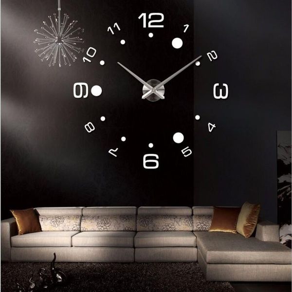 

wall clocks novelty diy 3d adjustable round clock home bedroom lliving room decor sticker art gift