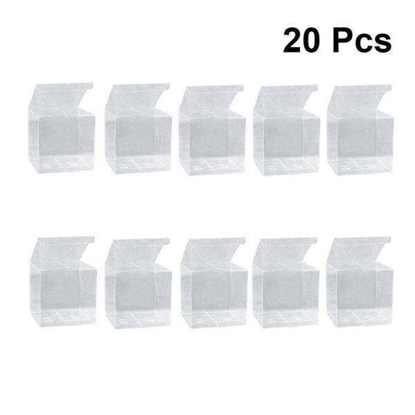 

20pcs pvc square packing box simple transparent for gift fruit (10cm) wrap