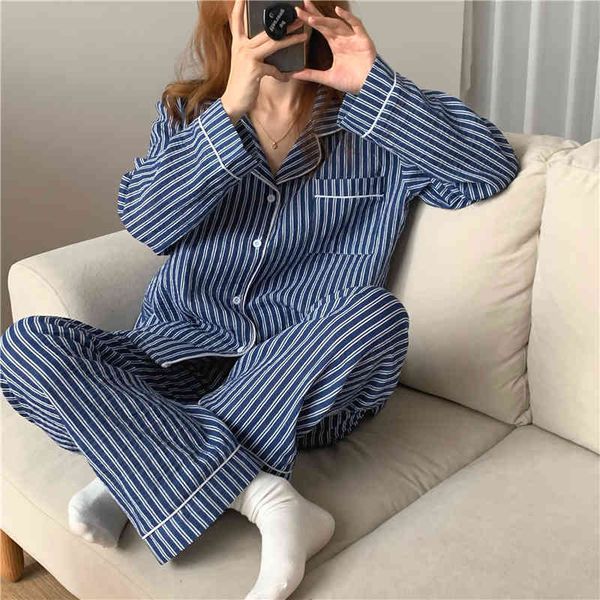 

sleepwear women fashion striped sweet geometric all match homewear nightwear two piece suit pajamas sets, Black;red