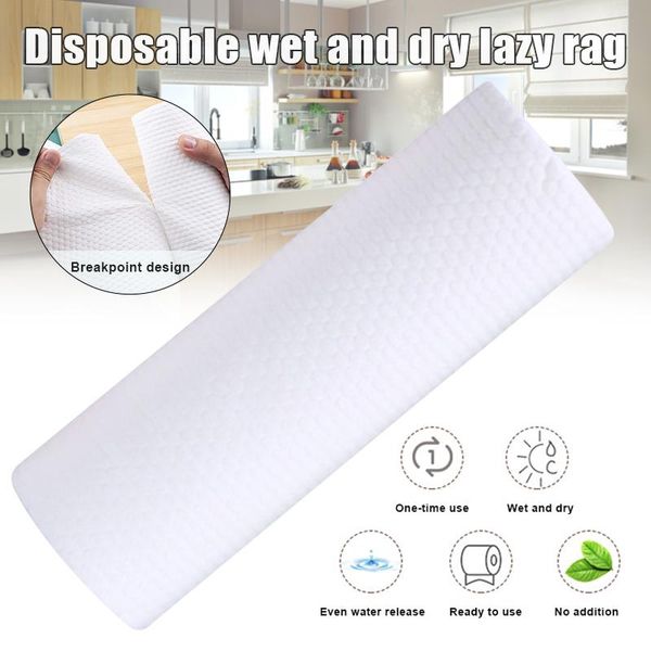 

cleaning cloths disposable soft towels kitchen dishes wipe washing-1roll usj99
