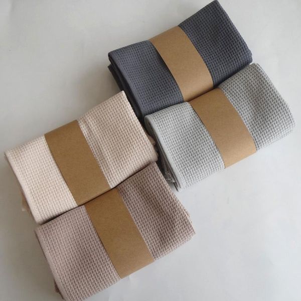

table napkin 4 pcs/ set cotton napkins kitchen waffle pattern tea towel absorbent dish cleaning towels cocktail