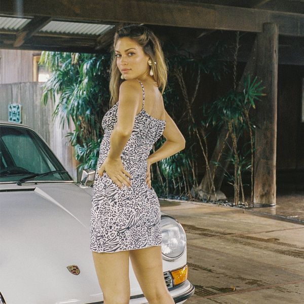 

sleeveless slash neck clothing for womens bodycon dresses leopard panelled fashion dress casual, Black;gray