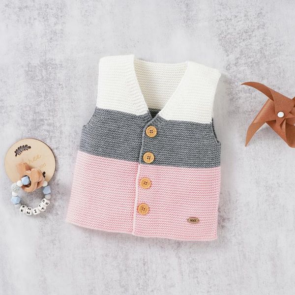 

pullover baby sweaters cardigans fashion v neck sleeveless born bebes boys girls knitted jacket & coat winter toddler infant kids, Blue