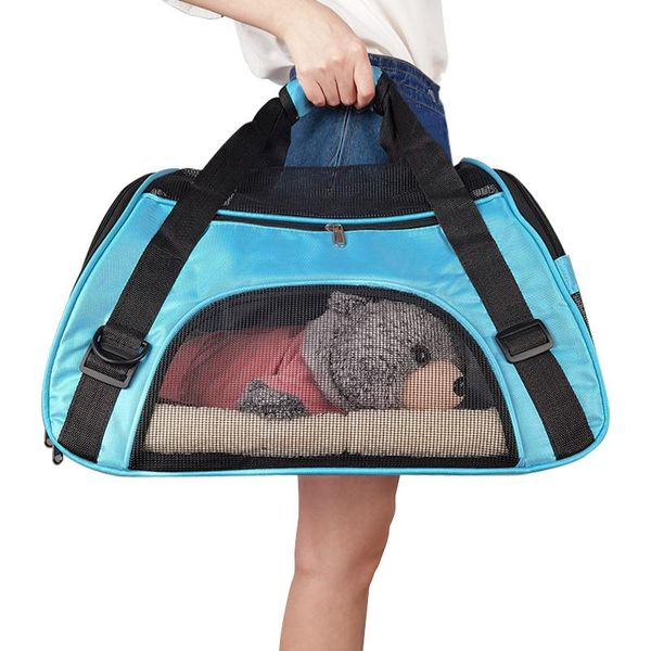 

portable dog cat carrier bag soft-sided pet puppy travel bags breathable mesh small chihuahua outgoing pets handbag car seat covers