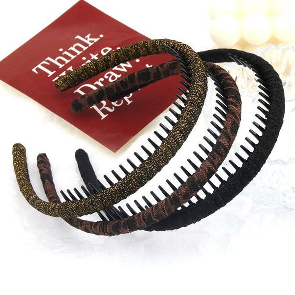 

leopard grain fine hair band1