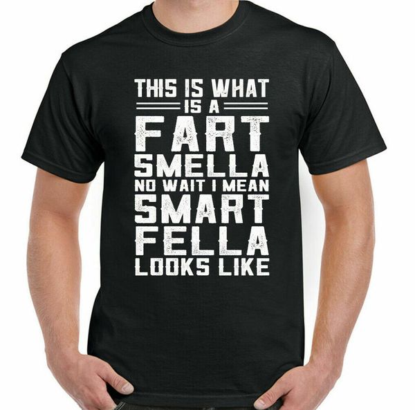 

farting t-shirt, forer smella smart fella men funny joke father day, White;black