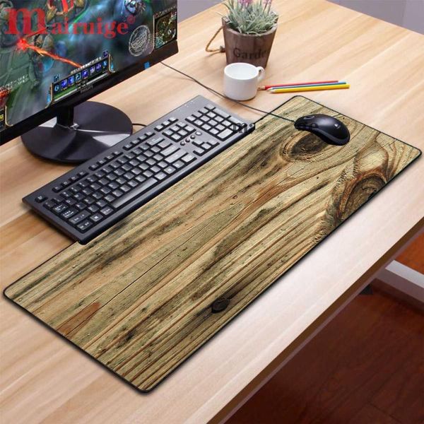

mouse pads & wrist rests mairuige fashion light brown wood grain gaming big pad rubber csgo dota overlock xxl xl high quality