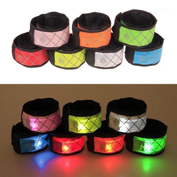 

party decoration nylon led sports slap wrist strap band wristband light flash bracelet glowing armband uacr glow supplies event 20211