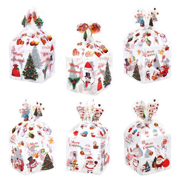 

gift wrap 8pcs box christmas candy container transparent boxes festival packaging
