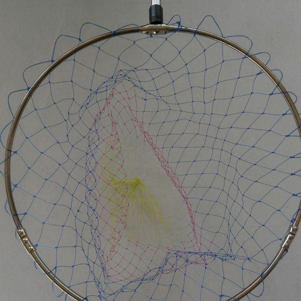 

nylon fishing nets collapsible rhombus mesh hole 35cm 40cm 50cm depth folding dip net accessories