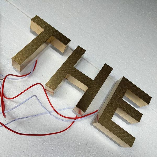 

outdoor custom 3d back lit led channle letters stainless steel sign modules