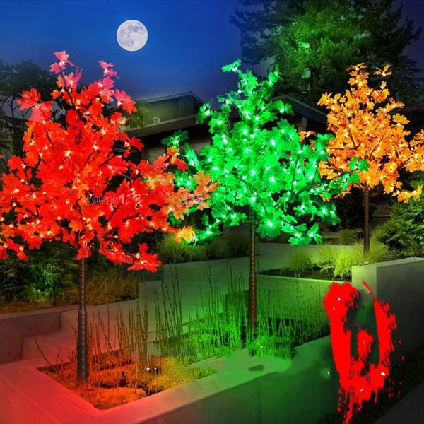 

christmas decorations 1.5m 5ft height led artificial maple tree light 300 bulbs110/220vac out door use rainproof fairy garden decor