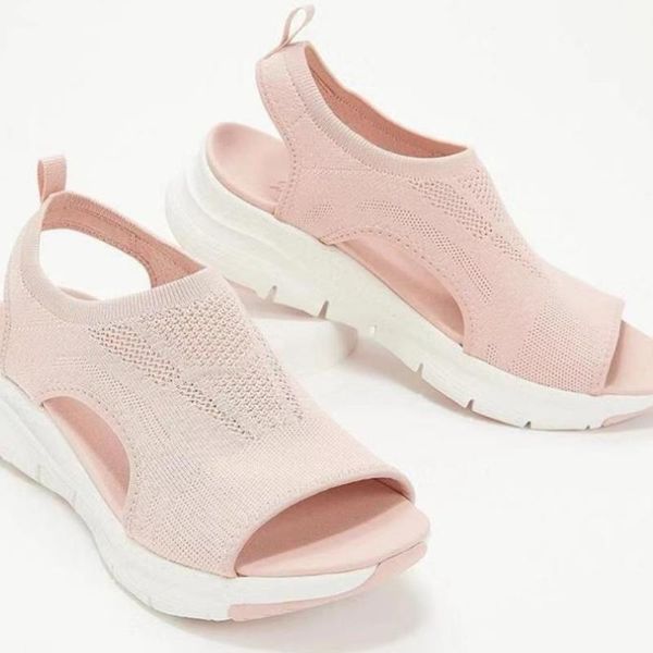 

dress shoes plus size women's summer 2021 comfort casual sport sandals women beach wedge platform roman, Black