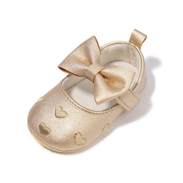 

first walkers baby girl shoes infant toddler princess pu non-slip flat soft-sole cute bow-knot
