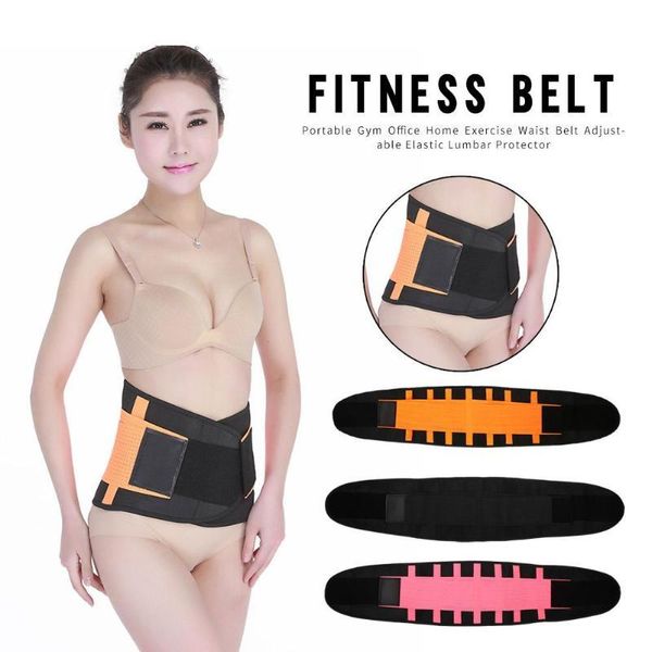 

breathable fitness waist belt elastic adjustable lumbar support for back pain relief bodybuilding brace gym protection, Black;gray