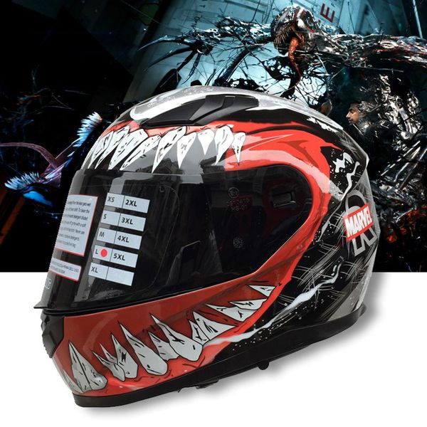 

motorcycle helmet motocross travel dual lens full face venom casco moto dot approved helmets
