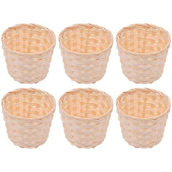 

storage baskets 6pcs dried flower basket decorative household bamboo sundries