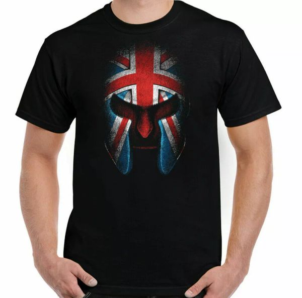 

fitness spartan helmet union jack flag training st georges day mma, White;black