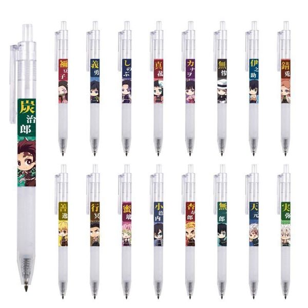 

ballpoint pen anime ghost slayer boy girl student school office supplies writing accessories 17 styles pens, Blue;orange