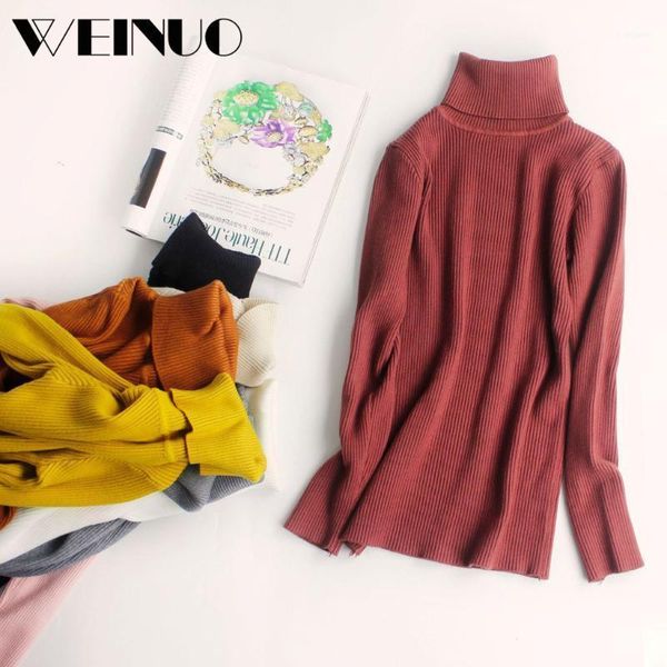 

sweater women 2021autumn winter long sleeve pullover turtleneck knitting basic sueter mujer1, White;black
