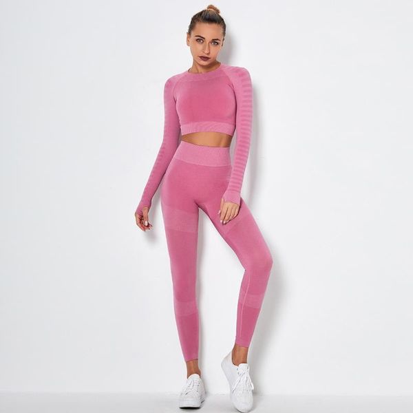 

yoga outfit 2021 camo seamless set women gym clothing long sleeve crop high waist leggings sports suits workout sportswear