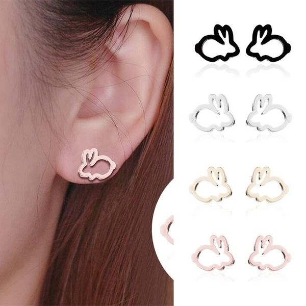 

stud korean fashion sweet and cute hollow mini alloy small earrings for women creative personality charm party jewelry, Golden;silver