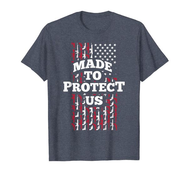 

2nd amendment lover gift guns made to protect us t-shirt, White;black