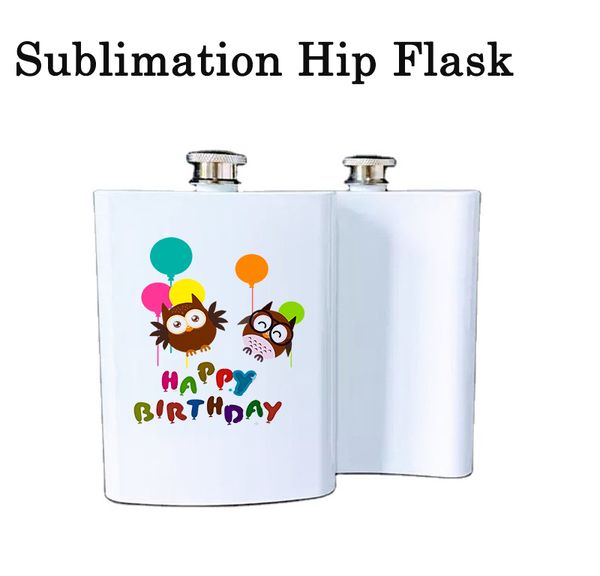 8oz Blank Sublimation Pocket Hip Флаба из нержавеющей стали герметичный винный флагтон контейнер для питья ликер виски рома скотча водка