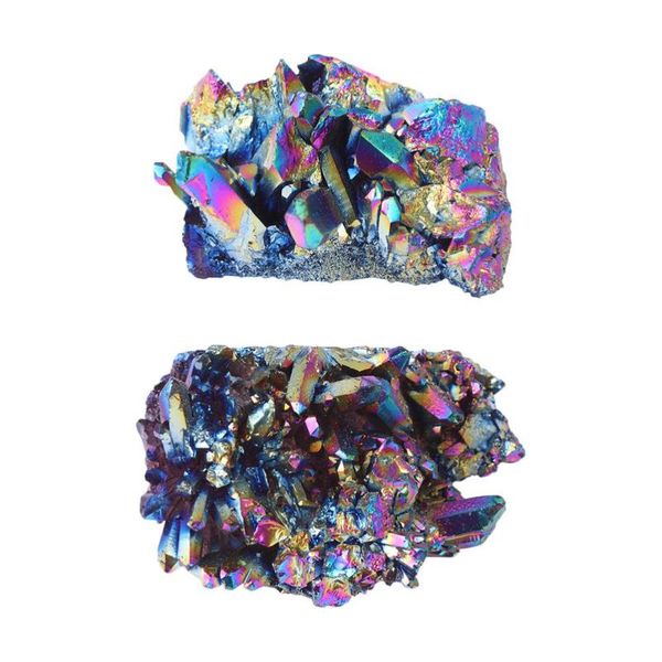 

2pcs natural crystal ornament crafts making material deskdecor decorative objects & figurines