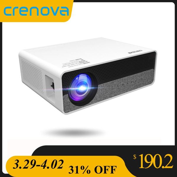 

crenova q10 led projector full hd 1920*1080p android 10.0 wifi bluetooth support 4k video 3d home theater proyector beamer projectors