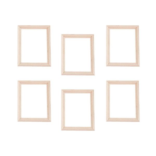 

frames 6 pcs 1/12 simulated po frame model artificial micro decors pograph layout props wooden ornaments for doll house wor