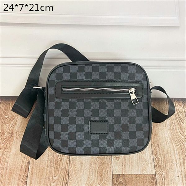 

fashion designer mens crossbody bags checks small briefcases luxury single shoulder messenger bag men flaps with flowers letters zipper larg