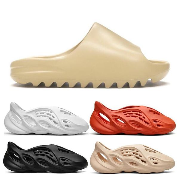 

clog 2021 foam kanye men women slippers desert sand beach outdoor fashion new flip flops summer luxurys yeezzys slides cj, Black