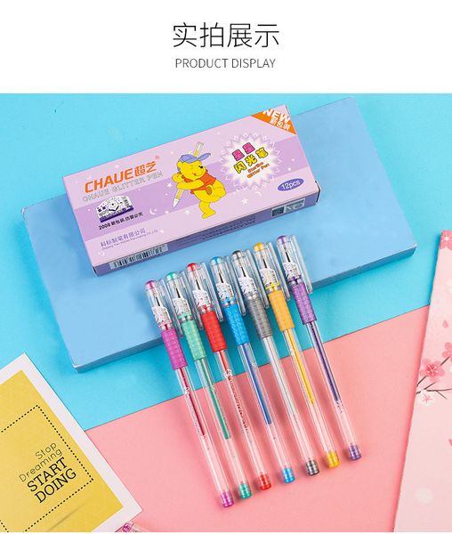 

painting pens super art gp-305 flash color water neutral pen student stationery graffiti painting can be fixed, Black;red