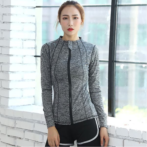 

luxury women's jackets spring and summer women's breathable leisure sports hooded stand collar zipper shirt fitns yoga et, Black;brown