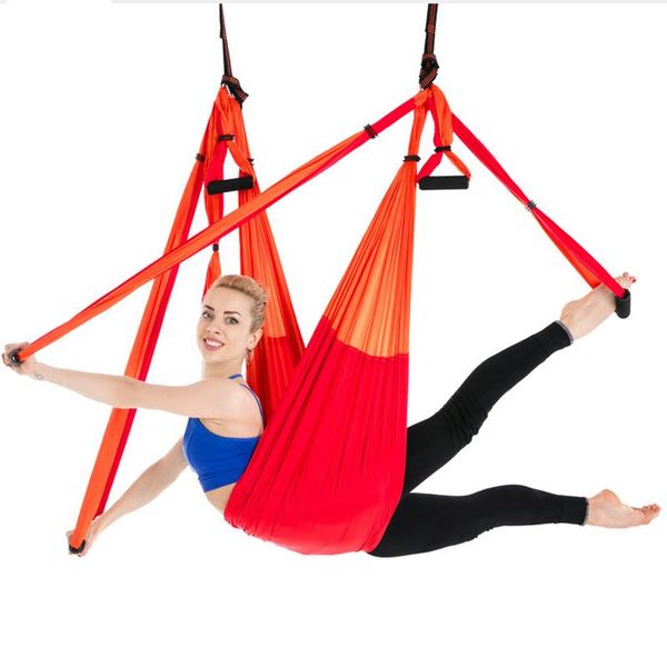 

hammocks nylon taffeta yoga hammock anti-gravity aerial high strength swing hamac hanging chair fitness inversion belts max hold 200kg