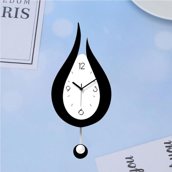 

wall clocks creative clock acrylic elegant wonderful swinging water drop shape (without battery)