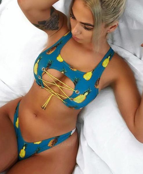 

women's swimwear bandage 2021 two piece bikini swimsuit, White;black