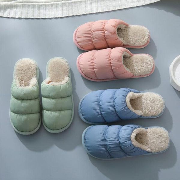 

plush winter slippers women's indoor warm home shoes house floor furry, Black