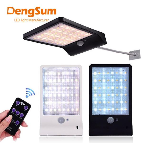 

solar lamps [dengsum] 48 leds light color adjustable with controller three modes waterproof lamp lights for outdoor garden wall street