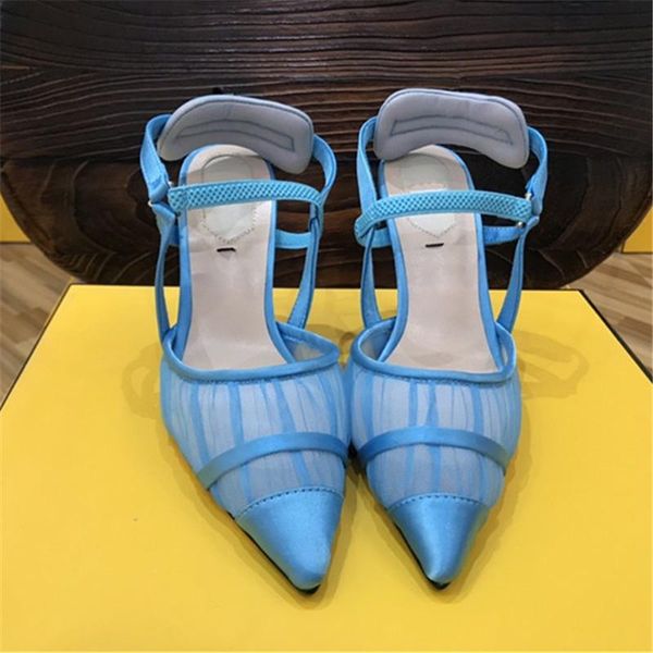 

sandals brand mesh heels women beauty sandalias mujer sweet sandalia feminina party ladies shoes, Black