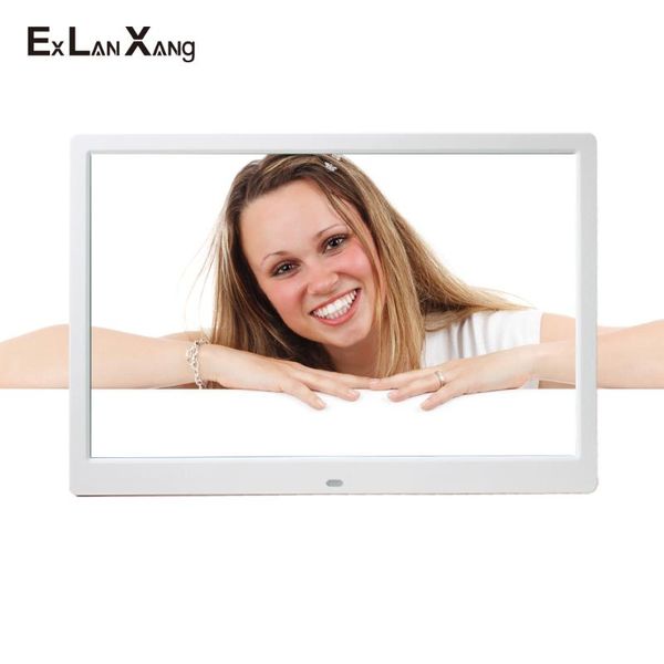 

digital po frames po 15.6-inch hd picture multifunction player mp3/mp4 alarm clock gift frame christmas white case