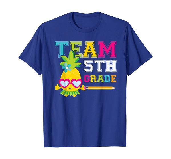 

cute pineapple team 5th fifth grade t-shirt, White;black