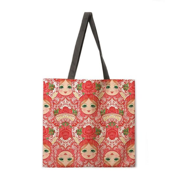 

duffel bags russian matryoshka ladies leisure handbags foldable shopping shoulder fashion beach