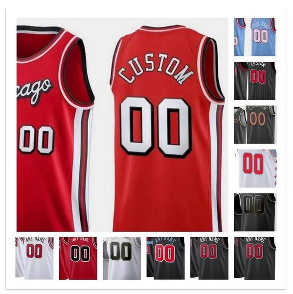 

custom printed nikola 9 vucevic zach 8 lavine lauri markkanen 0 coby white 27 daniel theis 11 javonte green al-farouq aminu men woman youth, Black;red