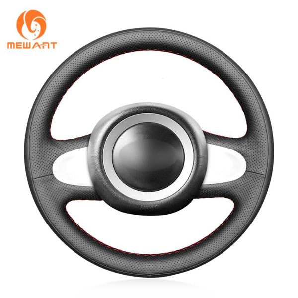 

steering wheel covers mewant black artificial leather cover for mini hatchback/mini r56/r57 countryman coupe paceman roadster (2-spoke)