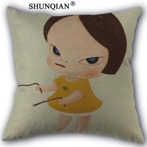 

pillow case custom yoshitomo nara pillowcase cotton pillowcases decorative beauty home furnishing customized