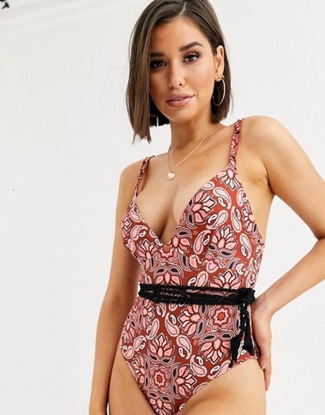 

women's swimwear women bikinis 2021 geometric print beach summer monokini one piece swimsuits swimming pool bathing suits swi, White;black